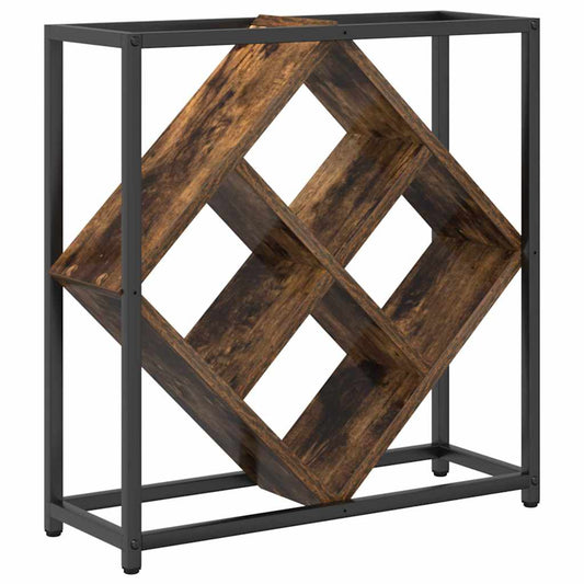 Wine Rack 16 bottles Engineered Wood Smoked Oak