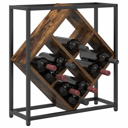 Wine Rack Smoked Oak 51 x 18 x 52.5 cm Engineered Wood