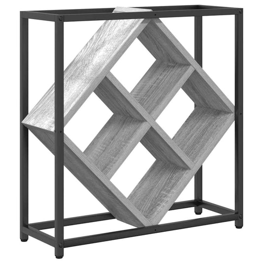 Wine Rack 16 bottles Engineered Wood Grey Sonoma