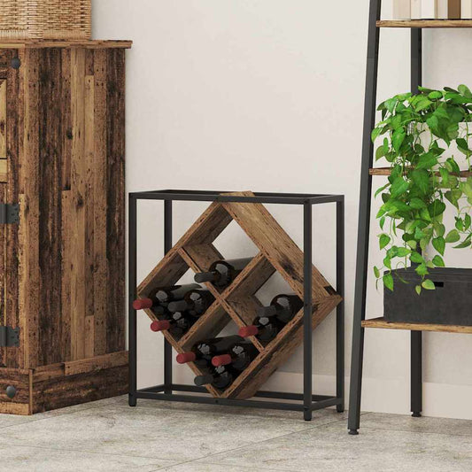 Wine Rack 16 bottles Engineered Wood Old Wood