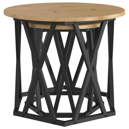 Side Table 2 pcs Artisan Oak 50 x 50 x 40 cm