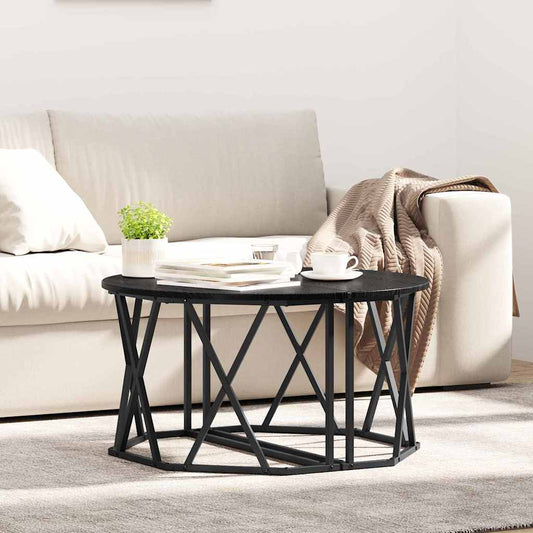 Coffee Table Black Oak 80 x 80 x 42 cm