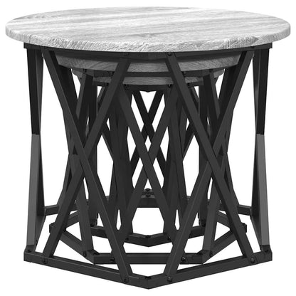 Nesting Side Table 3 pcs Grey Sonoma 53 x 53 x 40 cm