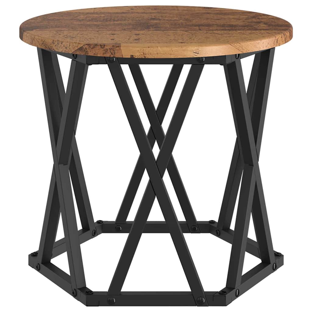 Nesting Side Table 3 pcs Old Wood 53 x 53 x 40 cm
