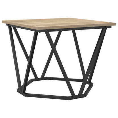 Side Table Set 2 pcs Sonoma Oak Engineered Wood and Steel