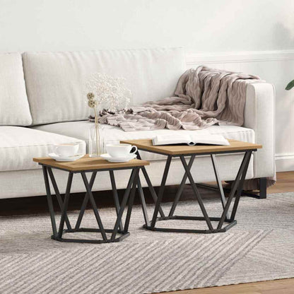 Side Table Set 2 pcs Artisan Oak 50 x 50 x 40 cm
