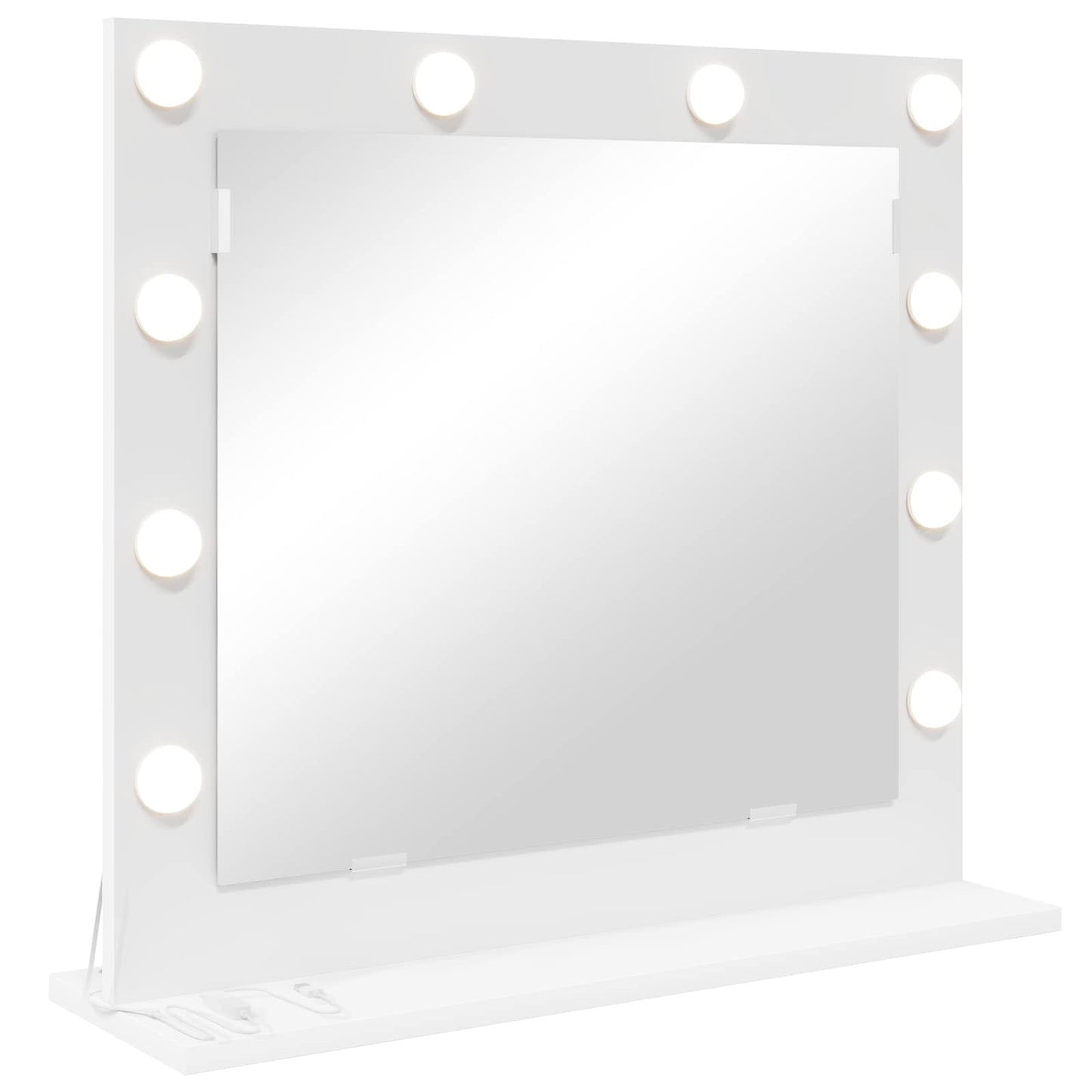 Vanity Mirror White 60 x 55 x 18 cm Glass and Engineered wood