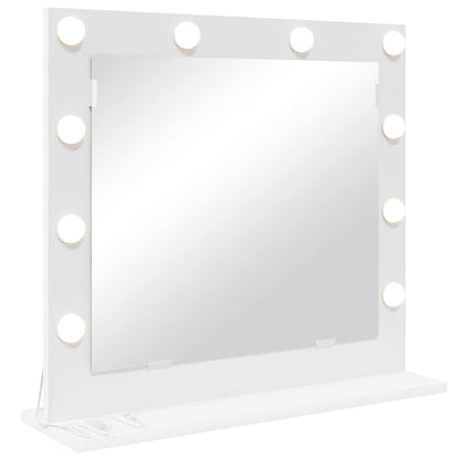 Vanity Mirror White 60 x 55 x 18 cm Glass and Engineered wood