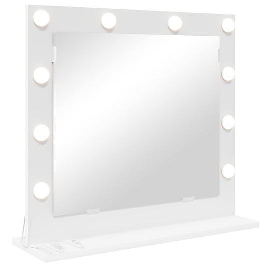 Vanity Mirror White 60 x 55 x 18 cm Glass and Engineered wood