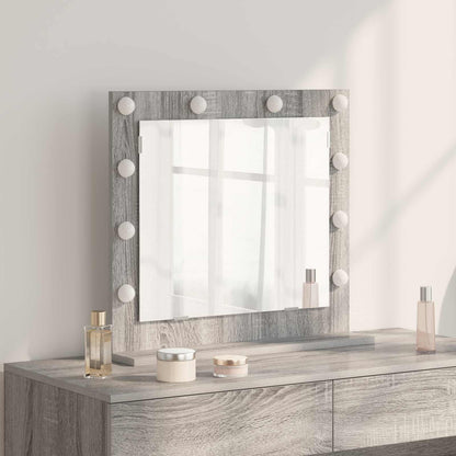 Vanity Mirror Rectangular Grey Sonoma 60 x 55 x 18 cm