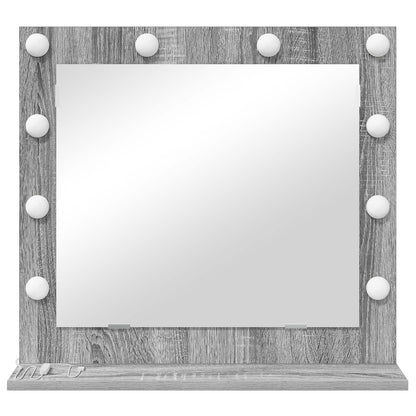 Vanity Mirror Rectangular Grey Sonoma 60 x 55 x 18 cm