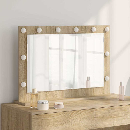 Vanity Mirror Sonoma Oak 80 x 55 x 18 cm Rectangular