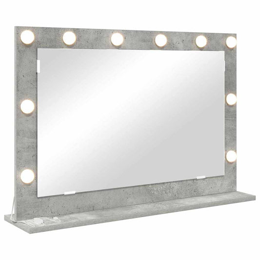 Vanity Mirror Concrete Grey 80 x 55 x 18 cm Rectangular