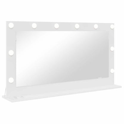 Vanity Mirror White 100 x 55 x 18 cm Glass and Engineered wood