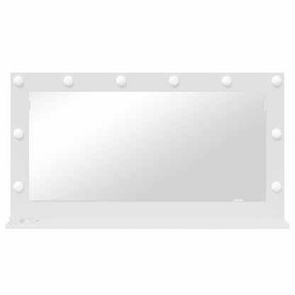 Vanity Mirror White 100 x 55 x 18 cm Glass and Engineered wood