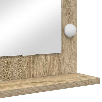 Vanity Mirror Rectangular Sonoma Oak 100 x 55 x 18 cm