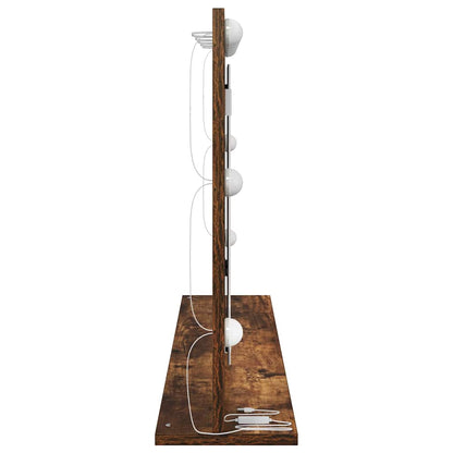 Vanity Mirror Rectangular Smoked Oak 100 x 55 x 18 cm