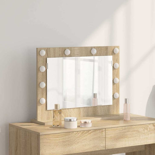 Vanity Mirror Sonoma Oak 60 x 45 x 18 cm Rectangular