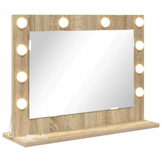 Vanity Mirror Sonoma Oak 60 x 45 x 18 cm Rectangular