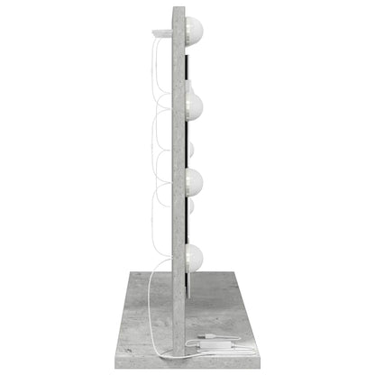 Vanity Mirror Rectangular Concrete Grey 60 x 45 x 18 cm