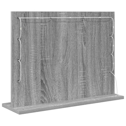 Vanity Mirror Rectangular Grey Sonoma 60 x 45 x 18 cm