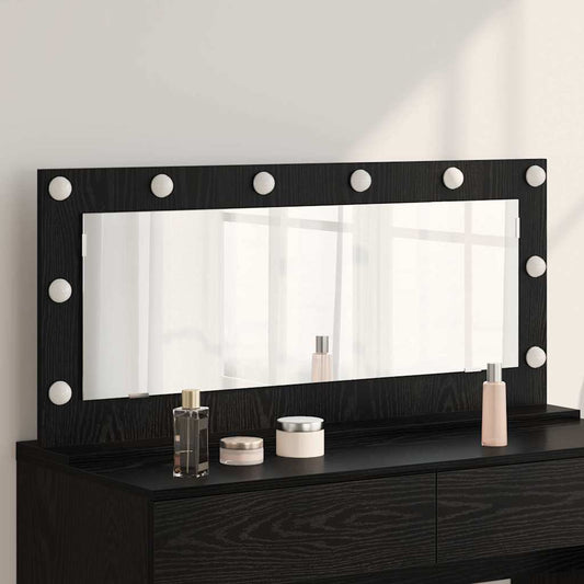 Vanity Mirror Black Oak 100 x 45 x 18 cm Rectangular