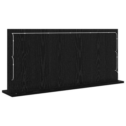 Vanity Mirror Rectangular Black Oak 100 x 45 x 18 cm