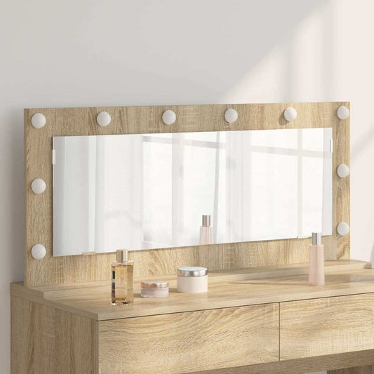 Vanity Mirror Sonoma Oak 100 x 45 x 18 cm Rectangular