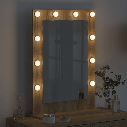 Vanity Mirror Rectangular Sonoma Oak 70 x 50 x 18 cm