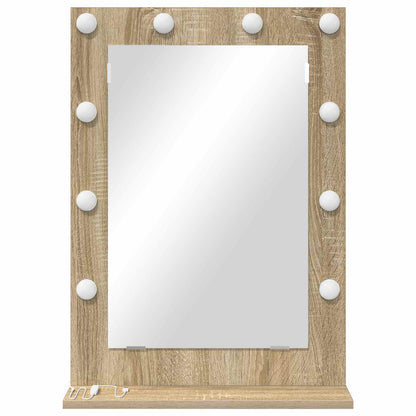 Vanity Mirror Rectangular Sonoma Oak 70 x 50 x 18 cm