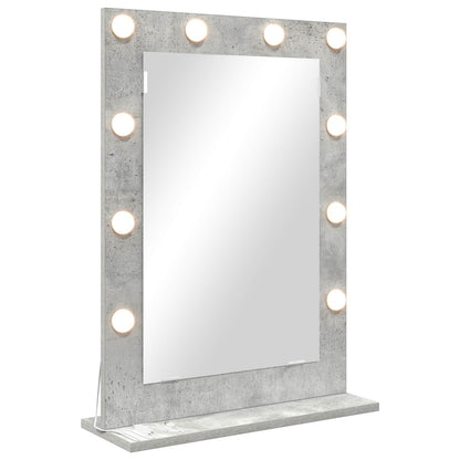 Vanity Mirror Rectangular Concrete Grey 70 x 50 x 18 cm