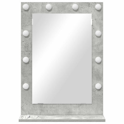 Vanity Mirror Rectangular Concrete Grey 70 x 50 x 18 cm