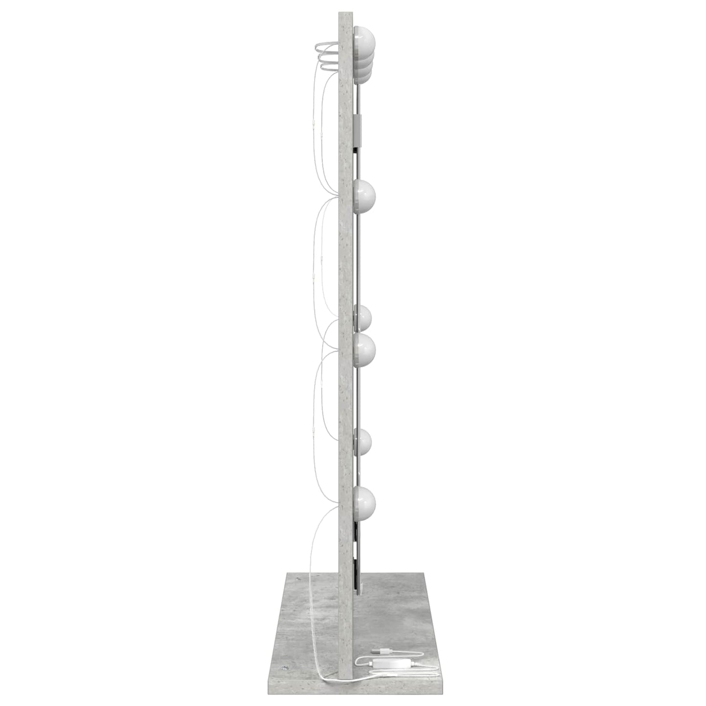 Vanity Mirror Rectangular Concrete Grey 70 x 50 x 18 cm