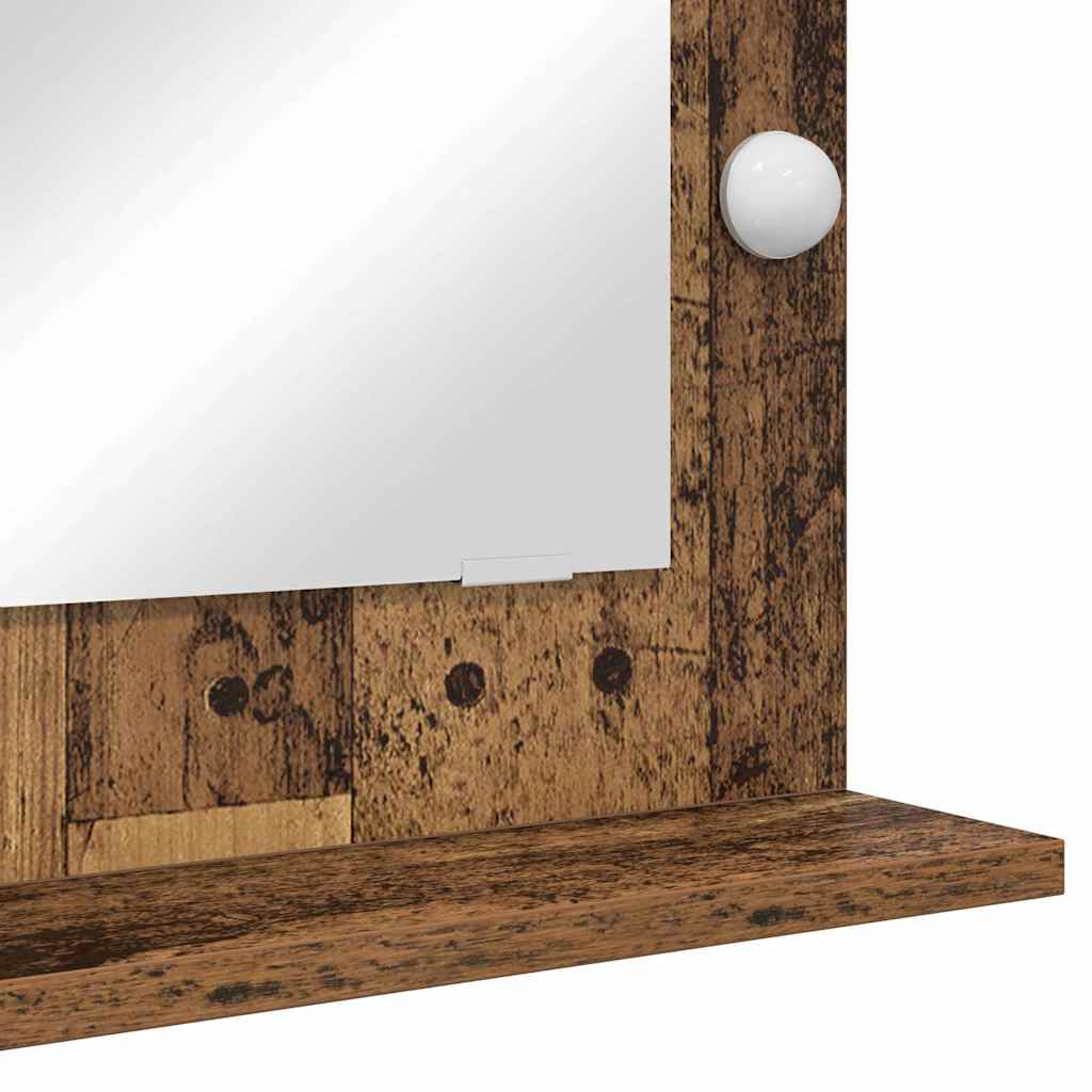 Vanity Mirror Rectangular Smoked Oak 70 x 50 x 18 cm