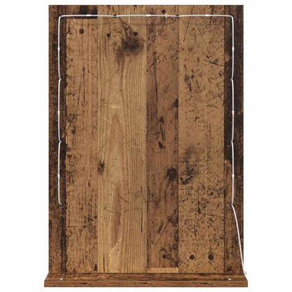 Vanity Mirror Rectangular Smoked Oak 70 x 50 x 18 cm
