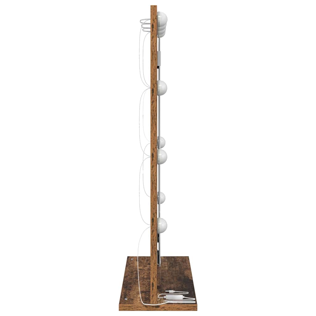 Vanity Mirror Rectangular Smoked Oak 70 x 50 x 18 cm