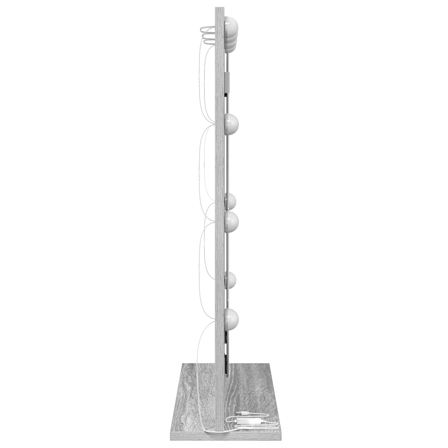 Vanity Mirror Rectangular Grey Sonoma 70 x 50 x 18 cm