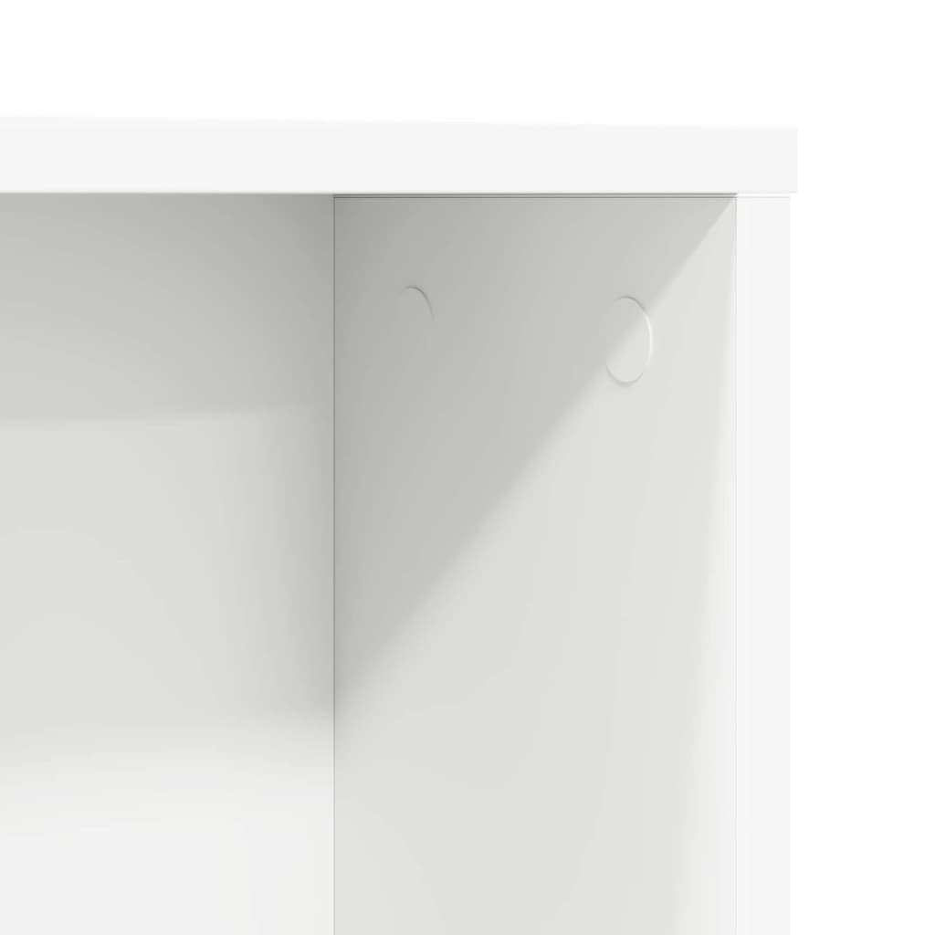 Desk with Shelf White 91 x 50 x 149 cm Engineered Wood