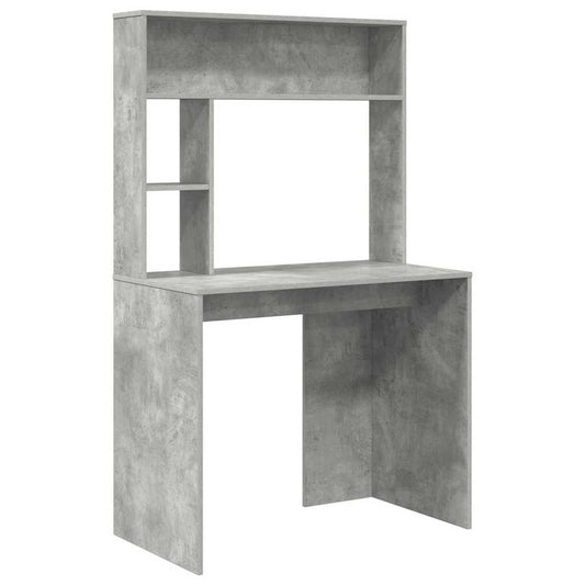 Desk Concrete Grey 91 x 50 x 149 cm Engineered Wood