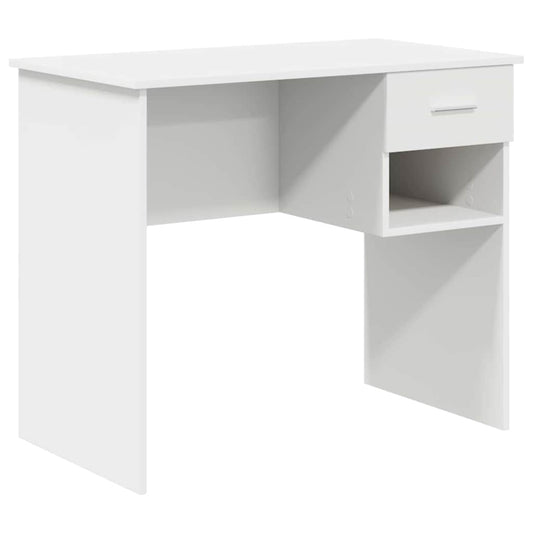 Desk White 90 x 49 x 75 cm Engineered Wood