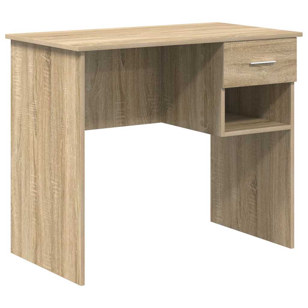 Desk with Drawer Sonoma Oak 90 x 49 x 75 cm Engineered Wood