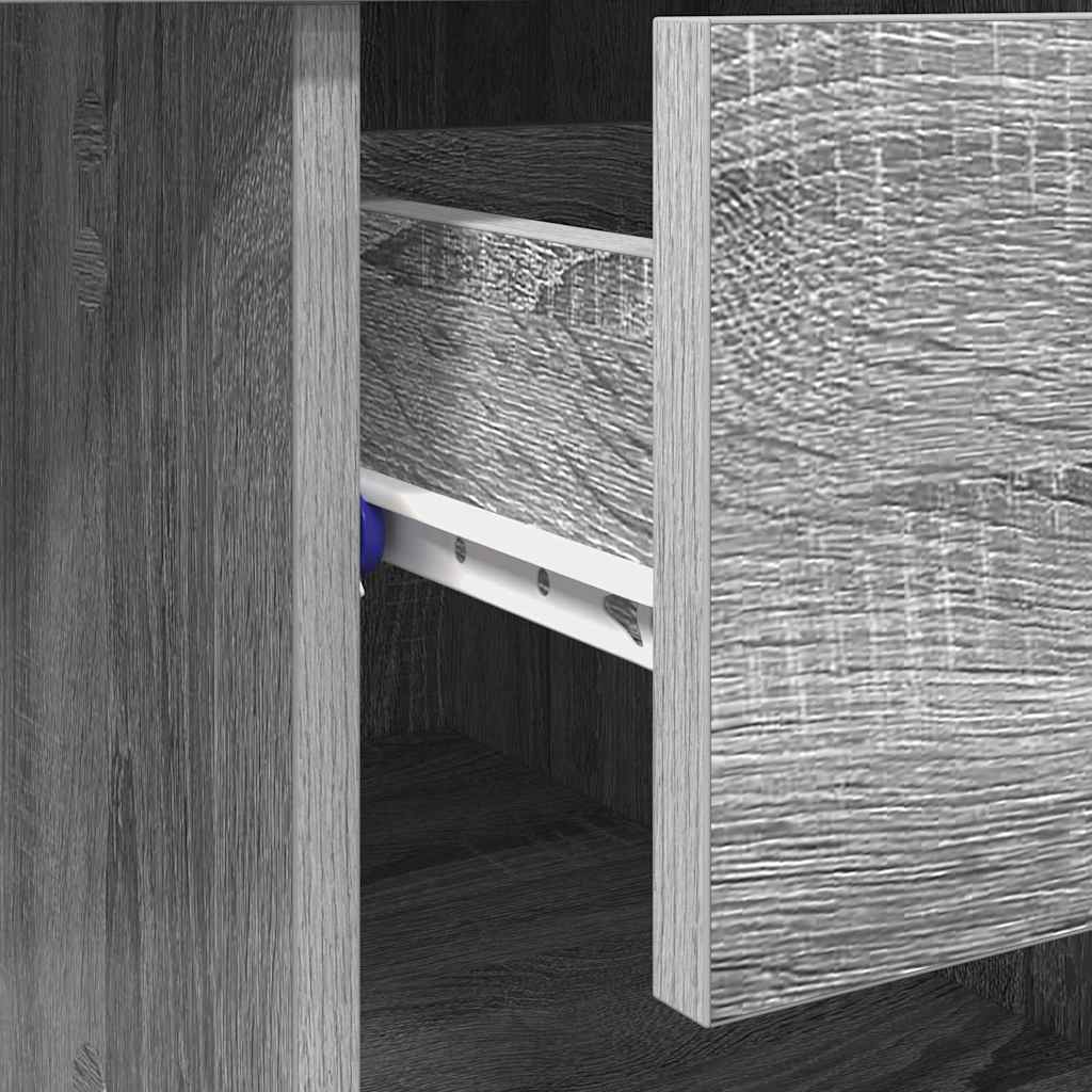 Desk with Drawer Grey Sonoma 90 x 49 x 75 cm Engineered Wood