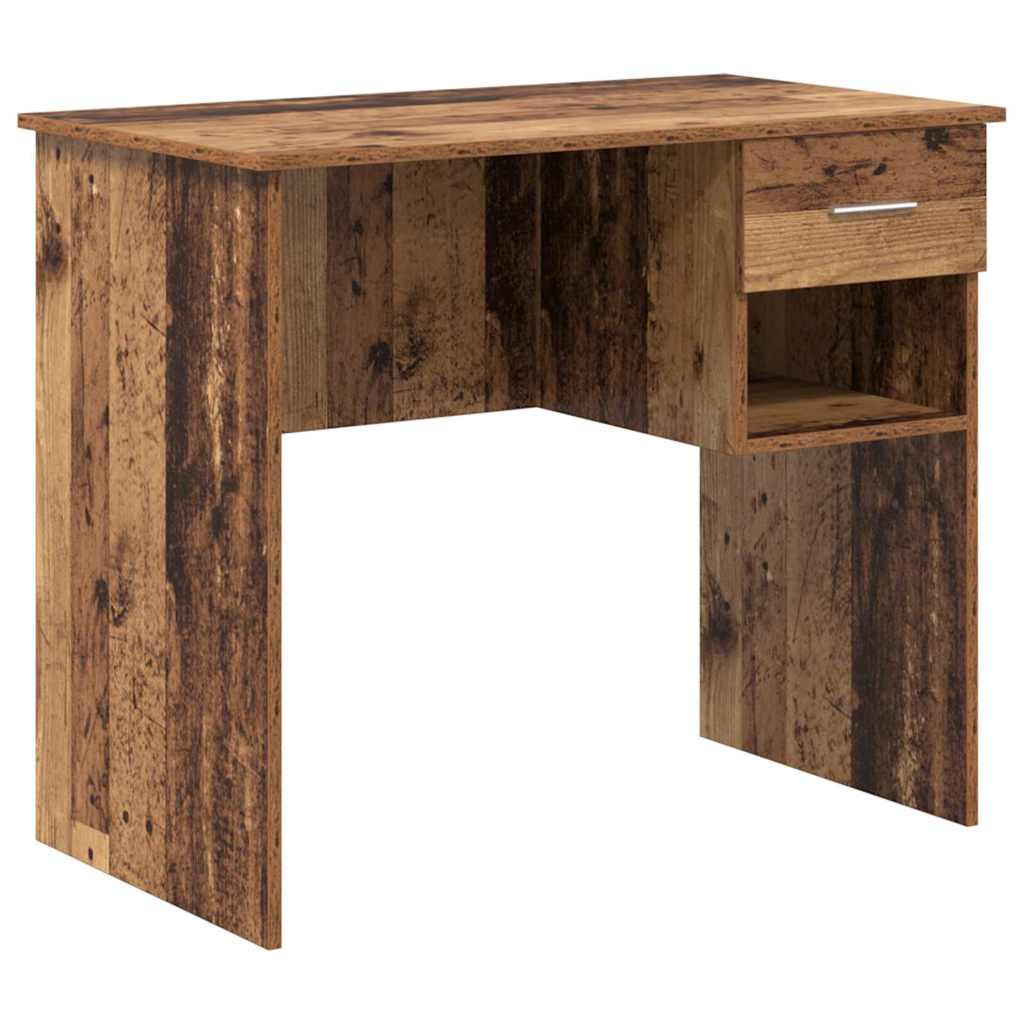 Desk with Drawer Old Wood 90 x 49 x 75 cm Engineered Wood