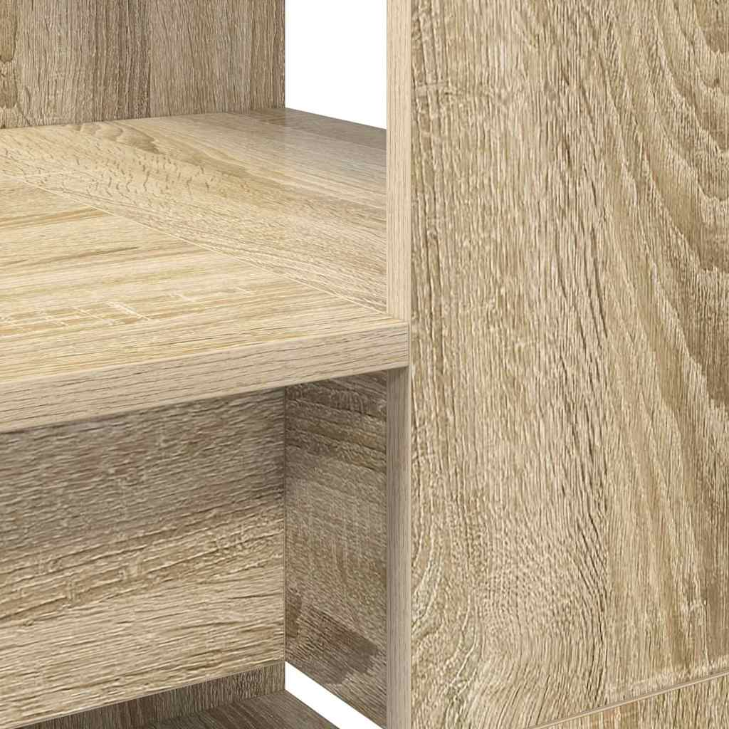 Desk with Shelf Sonoma Oak 113 x 54 x 120 cm Engineered Wood