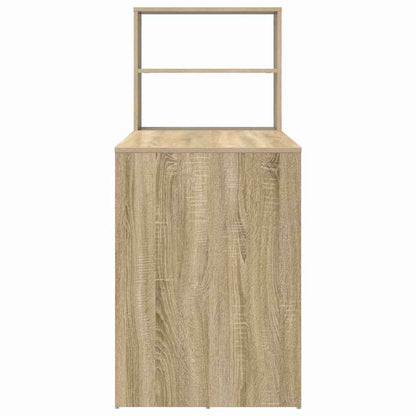 Desk with Shelf Sonoma Oak 113 x 54 x 120 cm Engineered Wood