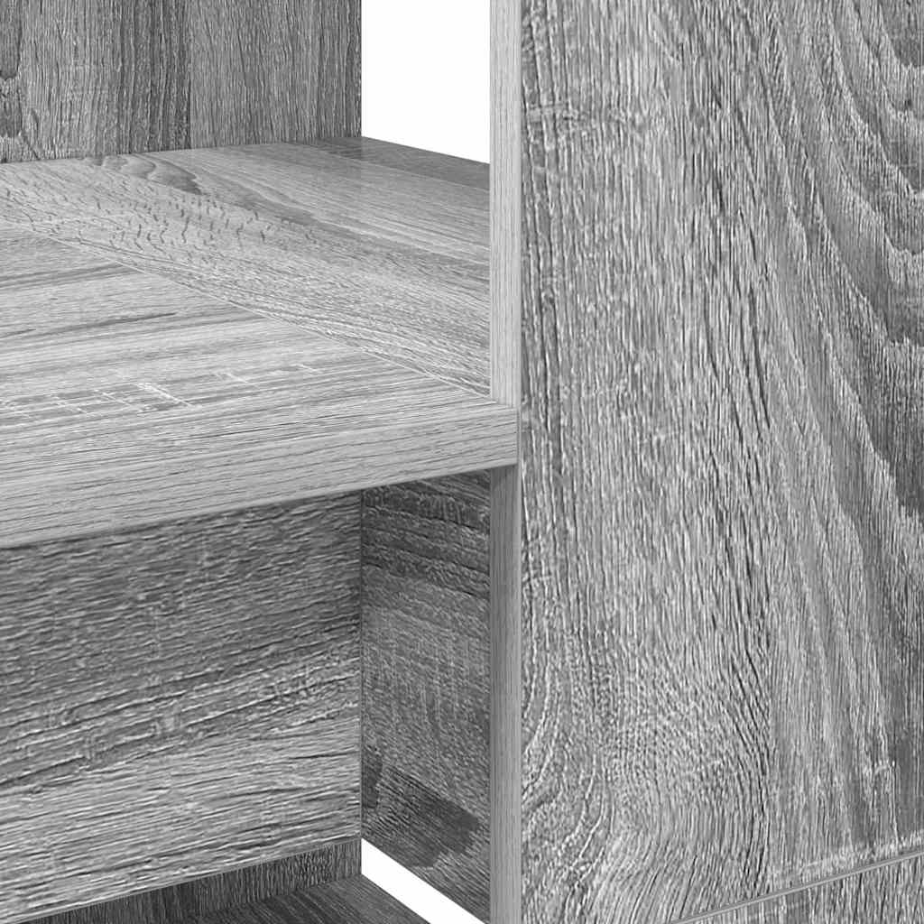 Desk with Shelf Grey Sonoma 113 x 54 x 120 cm Engineered Wood
