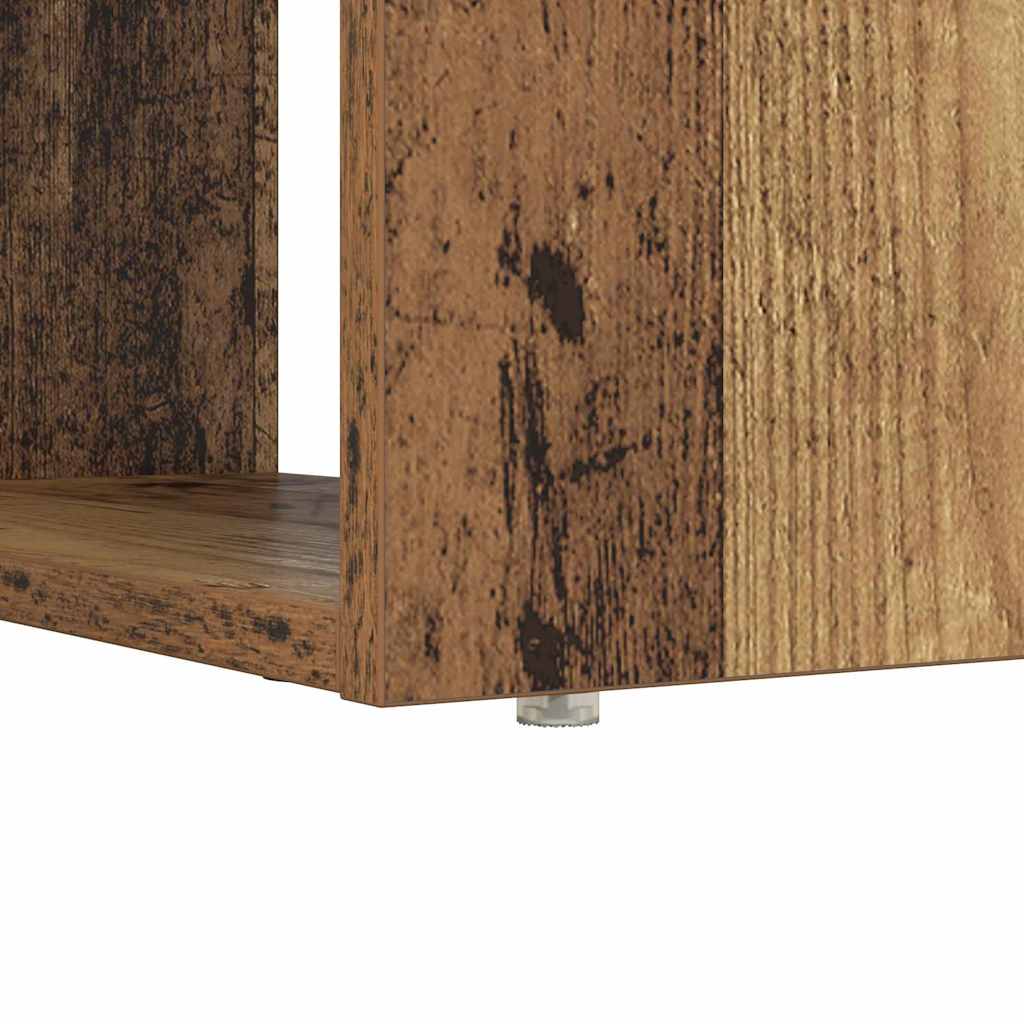 Desk with Shelf Old Wood 113 x 54 x 120 cm Engineered Wood