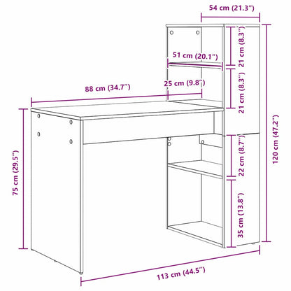 Desk Artisan Oak Engineered Wood 113 x 54 x 120 cm