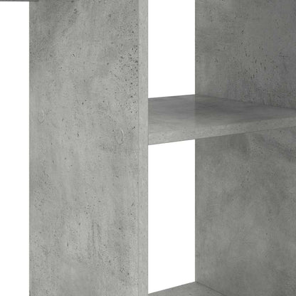 Desk with Shelf Concrete Grey 142 x 102 x 73 cm Engineered Wood