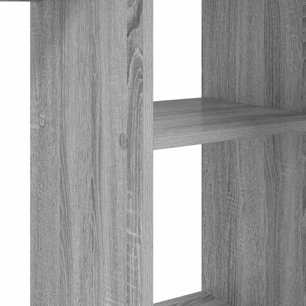 Desk with Shelf Grey Sonoma 142 x 102 x 73 cm Engineered Wood